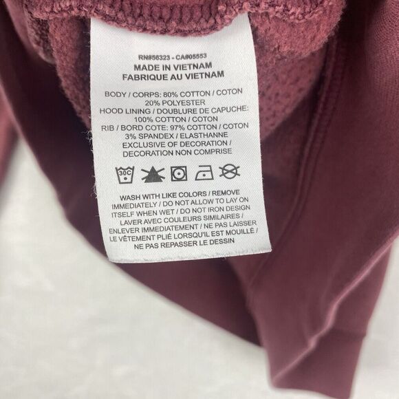 Jordan Hoodie Adult Medium Cherry Red Sweatshirt Logo Pockets Pullover Casual - Picture 11 of 11